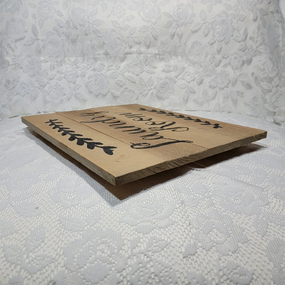 Rustic Woode Laundry Room Sign Hanging Farmhouse Wall Home Decor Shabby Chic 14